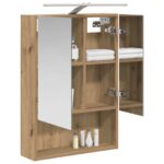 vidaXL Kúpeľňová zrkadlová skrinka Remeselnícky dub 50 x 14,5 x 70 cm – Obrázok 3