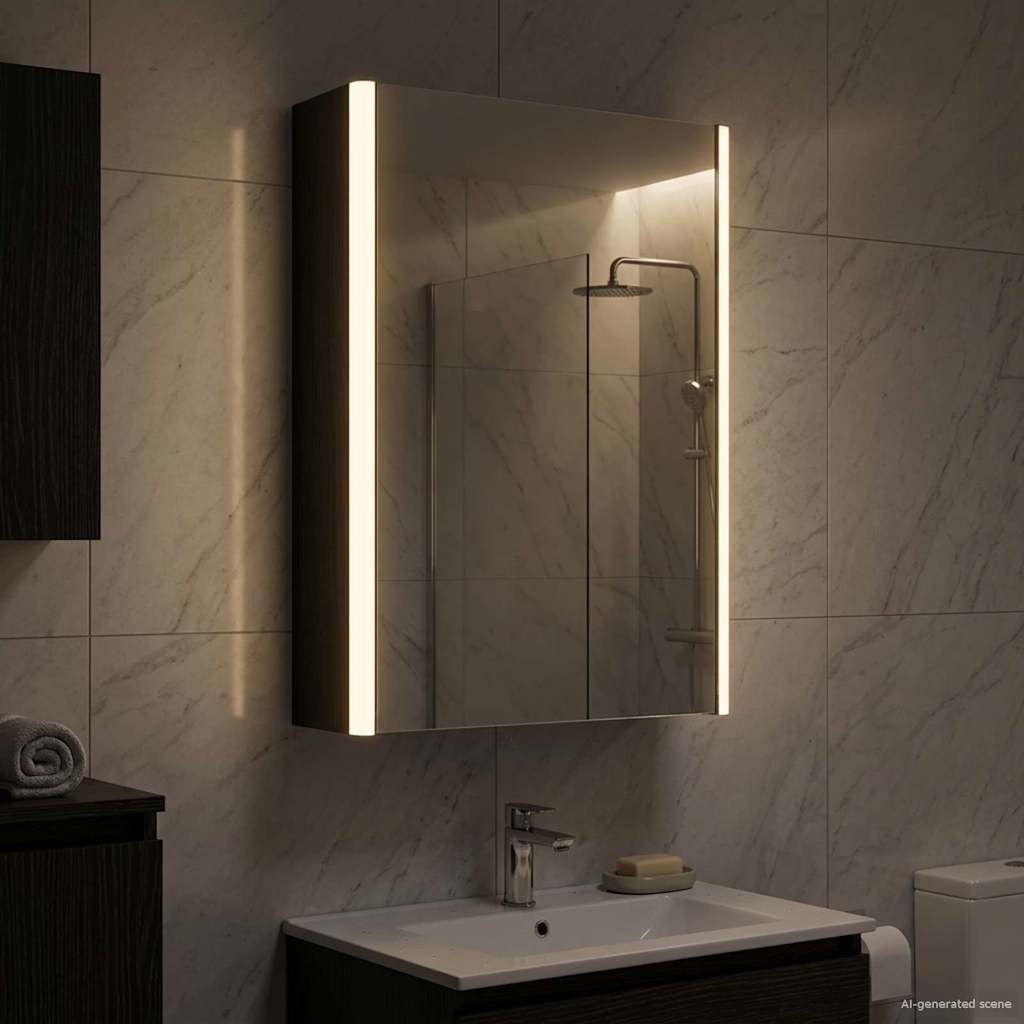 889216_1.jpg vidaXL Kúpeľňová zrkadlová skrinka Čierny dub 33 x 11,5 x 50 cm – Obrázok 1