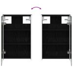 vidaXL Kúpeľňová zrkadlová skrinka Čierny dub 33 x 11,5 x 50 cm – Obrázok 12