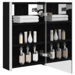 vidaXL Kúpeľňová zrkadlová skrinka Čierny dub 33 x 11,5 x 50 cm – Obrázok 3