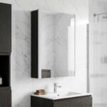 vidaXL Kúpeľňová zrkadlová skrinka Čierny dub 33 x 11,5 x 50 cm – Obrázok 4