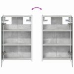 vidaXL Kúpeľňová zrkadlová skrinka Betónová šedá 33 x 11,5 x 50 cm – Obrázok 12