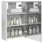 vidaXL Kúpeľňová zrkadlová skrinka Betónová šedá 33 x 11,5 x 50 cm – Obrázok 3