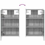 vidaXL Kúpeľňová zrkadlová skrinka Sivý Sonoma 33 x 11,5 x 50 cm – Obrázok 12