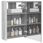 vidaXL Kúpeľňová zrkadlová skrinka Sivý Sonoma 33 x 11,5 x 50 cm – Obrázok 3
