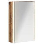vidaXL Kúpeľňová zrkadlová skrinka Staré drevo 33 x 11,5 x 50 cm – Obrázok 2