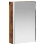 vidaXL Kúpeľňová zrkadlová skrinka Staré drevo 33 x 11,5 x 50 cm – Obrázok 5