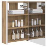 vidaXL Kúpeľňová zrkadlová skrinka Remeselnícky dub 33 x 11,5 x 50 cm – Obrázok 3