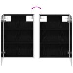 vidaXL Kúpeľňová zrkadlová skrinka Čierny dub 43 x 11,5 x 60,5 cm – Obrázok 12