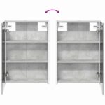 vidaXL Kúpeľňová zrkadlová skrinka Betónová šedá 43 x 11,5 x 60,5 cm – Obrázok 12