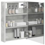 vidaXL Kúpeľňová zrkadlová skrinka Betónová šedá 43 x 11,5 x 60,5 cm – Obrázok 3
