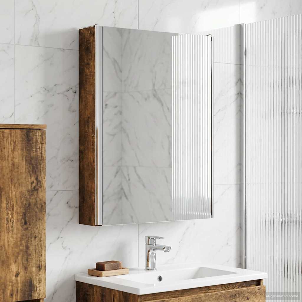 889227_1.jpg vidaXL Kúpeľňová zrkadlová skrinka Dymová dub 43 x 11,5 x 60,5 cm – Obrázok 1