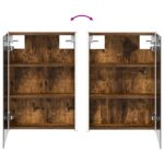 vidaXL Kúpeľňová zrkadlová skrinka Dymová dub 43 x 11,5 x 60,5 cm – Obrázok 12
