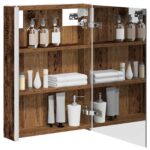 vidaXL Kúpeľňová zrkadlová skrinka Staré drevo 43 x 11,5 x 60,5 cm – Obrázok 3