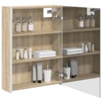 vidaXL Kúpeľňová zrkadlová skrinka Sonoma dub 53,5 x 15,5 x 70 cm – Obrázok 3