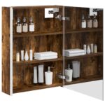 vidaXL Kúpeľňová zrkadlová skrinka Dymová dub 73.5 x 15.5 x 70 cm – Obrázok 3