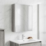 vidaXL Kúpeľňová zrkadlová skrinka Sivý Sonoma 53,5 x 15,5 x 70 cm