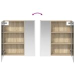 vidaXL Kúpeľňová zrkadlová skrinka Sonoma dub 63,5 x 15,5 x 70 cm – Obrázok 12