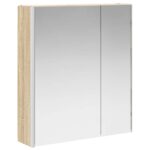 vidaXL Kúpeľňová zrkadlová skrinka Sonoma dub 63,5 x 15,5 x 70 cm – Obrázok 5