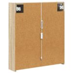 vidaXL Kúpeľňová zrkadlová skrinka Sonoma dub 63,5 x 15,5 x 70 cm – Obrázok 9