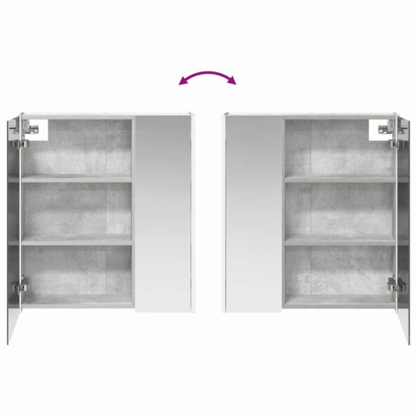 vidaXL Kúpeľňová zrkadlová skrinka Betónová šedá 63,5 x 15,5 x 70 cm – Obrázok 12