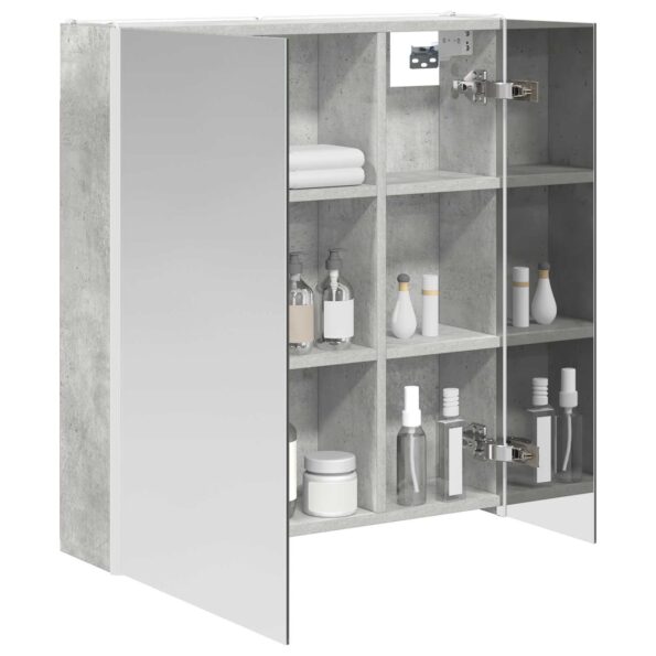 vidaXL Kúpeľňová zrkadlová skrinka Betónová šedá 63,5 x 15,5 x 70 cm – Obrázok 3