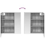 vidaXL Kúpeľňová zrkadlová skrinka Sivý Sonoma 63,5 x 15,5 x 70 cm – Obrázok 12
