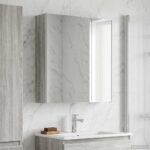 vidaXL Kúpeľňová zrkadlová skrinka Sivý Sonoma 63,5 x 15,5 x 70 cm – Obrázok 4