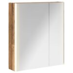 vidaXL Kúpeľňová zrkadlová skrinka Staré drevo 63,5 x 15,5 x 70 cm – Obrázok 2