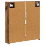 vidaXL Kúpeľňová zrkadlová skrinka Staré drevo 63,5 x 15,5 x 70 cm – Obrázok 9