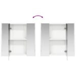 vidaXL Kúpeľňová zrkadlová skrinka Biela 63,5 x 15,5 x 60,5 cm – Obrázok 12