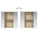 vidaXL Kúpeľňová zrkadlová skrinka Sonoma dub 63,5 x 15,5 x 60,5 cm – Obrázok 12