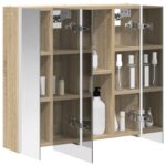 vidaXL Kúpeľňová zrkadlová skrinka Sonoma dub 63,5 x 15,5 x 60,5 cm – Obrázok 3