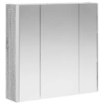 vidaXL Kúpeľňová zrkadlová skrinka Sivý Sonoma 63,5 x 15,5 x 60,5 cm – Obrázok 5