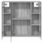 vidaXL Kúpeľňová zrkadlová skrinka Sivý Sonoma 63,5 x 15,5 x 60,5 cm – Obrázok 7