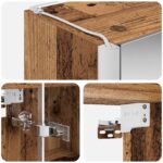 vidaXL Kúpeľňová zrkadlová skrinka Staré drevo 63,5 x 15,5 x 60,5 cm – Obrázok 10