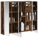 vidaXL Kúpeľňová zrkadlová skrinka Staré drevo 63,5 x 15,5 x 60,5 cm – Obrázok 3
