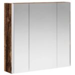 vidaXL Kúpeľňová zrkadlová skrinka Staré drevo 63,5 x 15,5 x 60,5 cm – Obrázok 5
