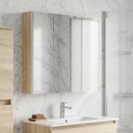 vidaXL Kúpeľňová zrkadlová skrinka Sonoma dub 73.5 x 15.5 x 70 cm – Obrázok 4