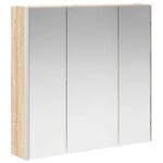vidaXL Kúpeľňová zrkadlová skrinka Sonoma dub 73.5 x 15.5 x 70 cm – Obrázok 5
