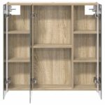 vidaXL Kúpeľňová zrkadlová skrinka Sonoma dub 73.5 x 15.5 x 70 cm – Obrázok 7