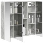 vidaXL Kúpeľňová zrkadlová skrinka Betónová šedá 73.5 x 15.5 x 70 cm – Obrázok 3