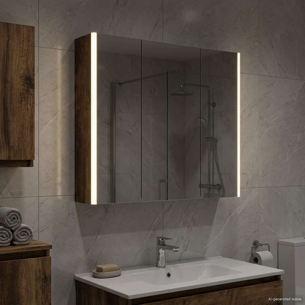 889259_1.jpg vidaXL Kúpeľňová zrkadlová skrinka Dymová dub 73.5 x 15.5 x 70 cm – Obrázok 1