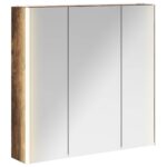 vidaXL Kúpeľňová zrkadlová skrinka Dymová dub 73.5 x 15.5 x 70 cm – Obrázok 2