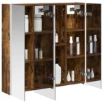 vidaXL Kúpeľňová zrkadlová skrinka Dymová dub 73.5 x 15.5 x 70 cm – Obrázok 3