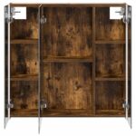 vidaXL Kúpeľňová zrkadlová skrinka Dymová dub 73.5 x 15.5 x 70 cm – Obrázok 7