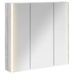 vidaXL Kúpeľňová zrkadlová skrinka Sivý Sonoma 73.5 x 15.5 x 70 cm – Obrázok 2