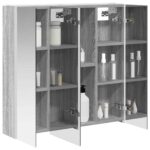 vidaXL Kúpeľňová zrkadlová skrinka Sivý Sonoma 73.5 x 15.5 x 70 cm – Obrázok 3