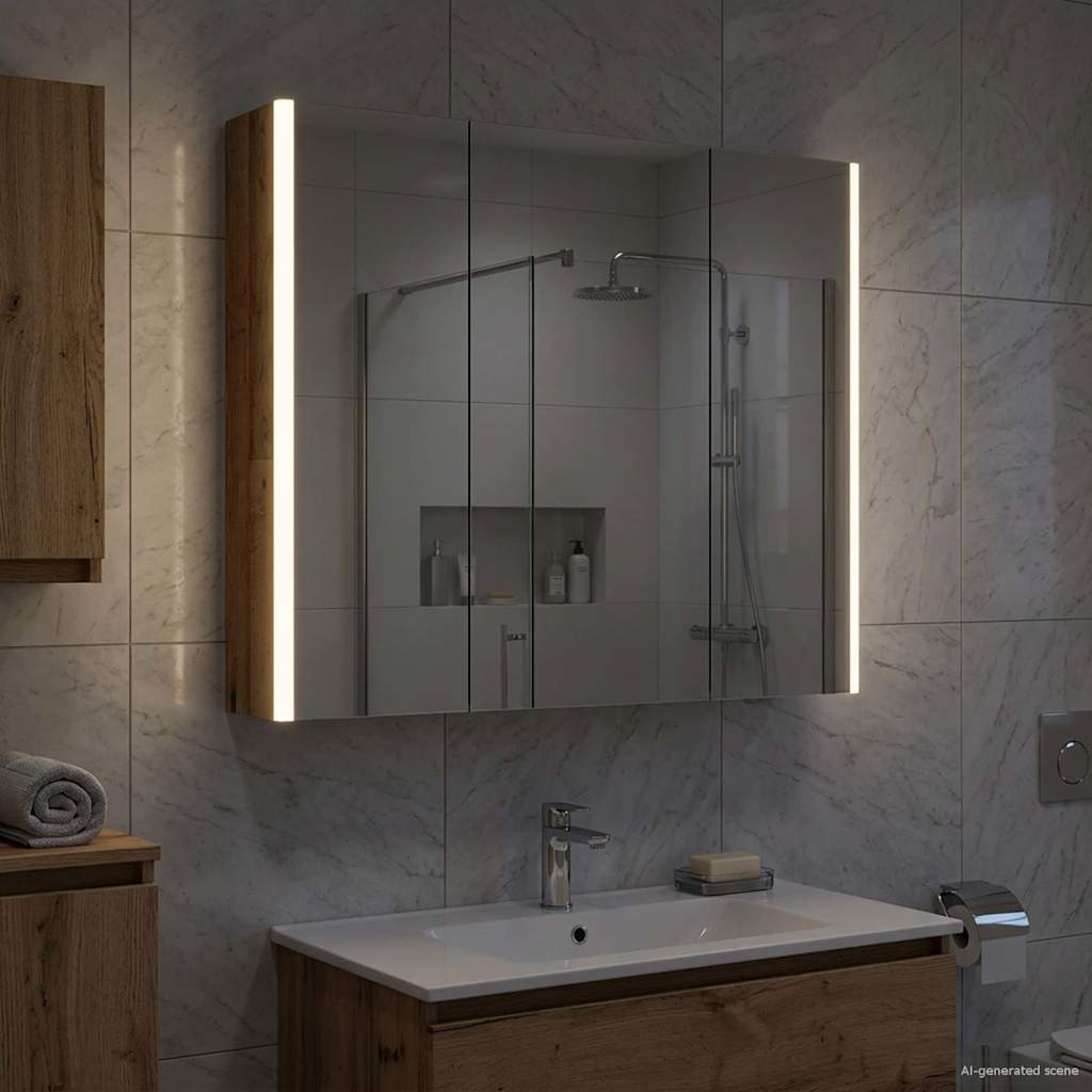 889261_1.jpg vidaXL Kúpeľňová zrkadlová skrinka Staré drevo 73.5 x 15.5 x 70 cm – Obrázok 1