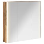 vidaXL Kúpeľňová zrkadlová skrinka Staré drevo 73.5 x 15.5 x 70 cm – Obrázok 2